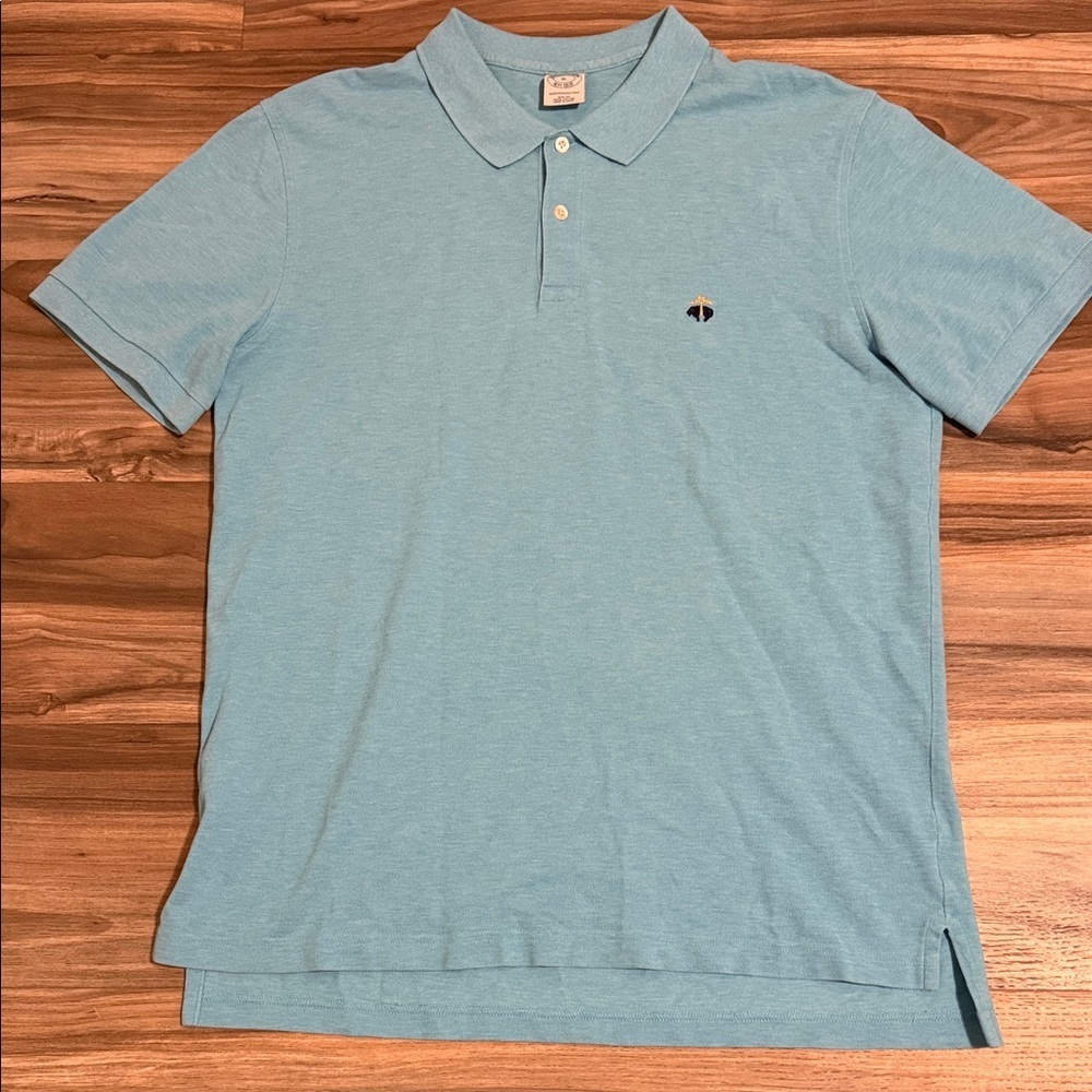 Brooks Brothers 1818 Slim Fit Performance Polo Shirt Blue Heather Men’s Sz. XL